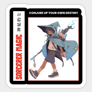 Anime Boy Sorcerer Magic Character Sticker